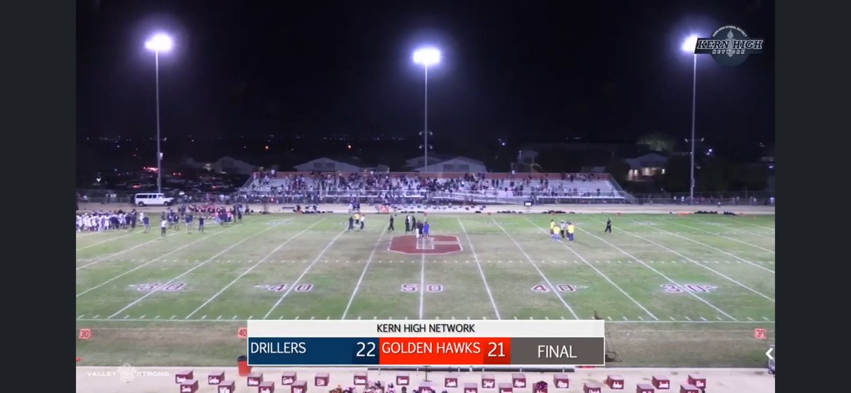 Great win tonight for the Drillers. OT 22-21. <a href="/BVarsityLive/">BVarsityLive</a> <a href="/CifCentral/">CIF Central Section</a> <a href="/PAGMETER/">PAGMETER</a> <a href="/paulmeadors/">Paul Meadors</a> <a href="/KernHighNetwork/">Kern High Network</a>