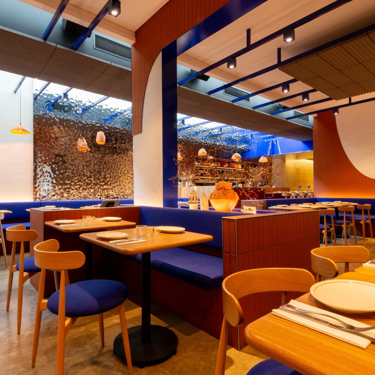 By abstracting Lebanese landscapes through light, texture, and form, the interior creates a familiar environment immersing diners in an experience that transports them through food and tradition.