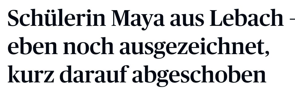 "Im großen Stil abschieben" heißt...

Eine 19-jährige Abiturientin um 5 Uhr morgens aus ihrem Bett zu zerren und nach Syrien abzuschieben.
Die junge Frau ist hier integriert, spricht Deutsch und wird von ihren Lehrer*innen in höchsten Tönen gelobt.