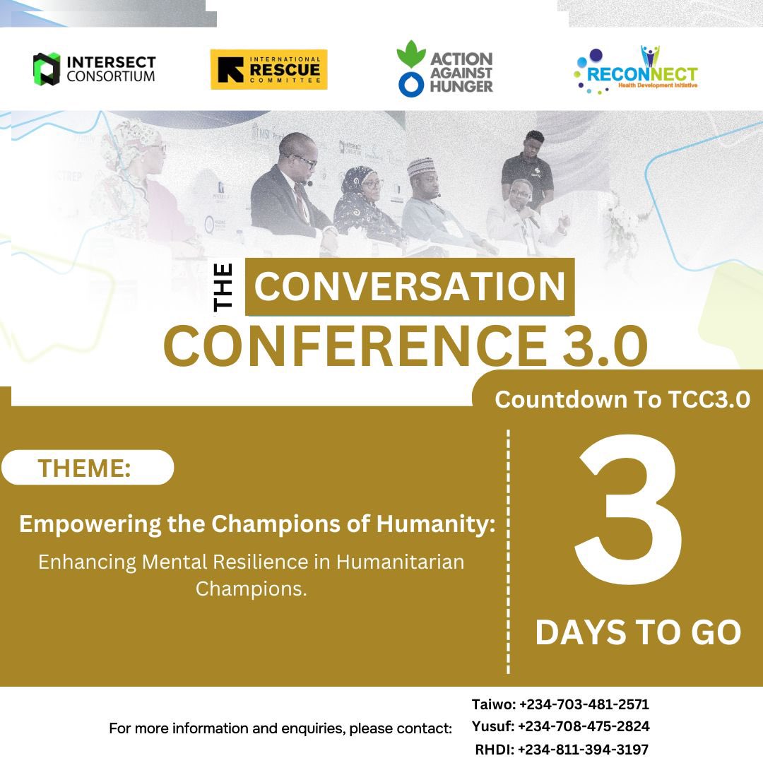 gbogboneeshay's tweet photo. 3 days to go…..
#TCC3.0
#MentalHealthDay2024
#nigeriamentalhealth
#theconversationconference https://t.co/0udKknO0u2