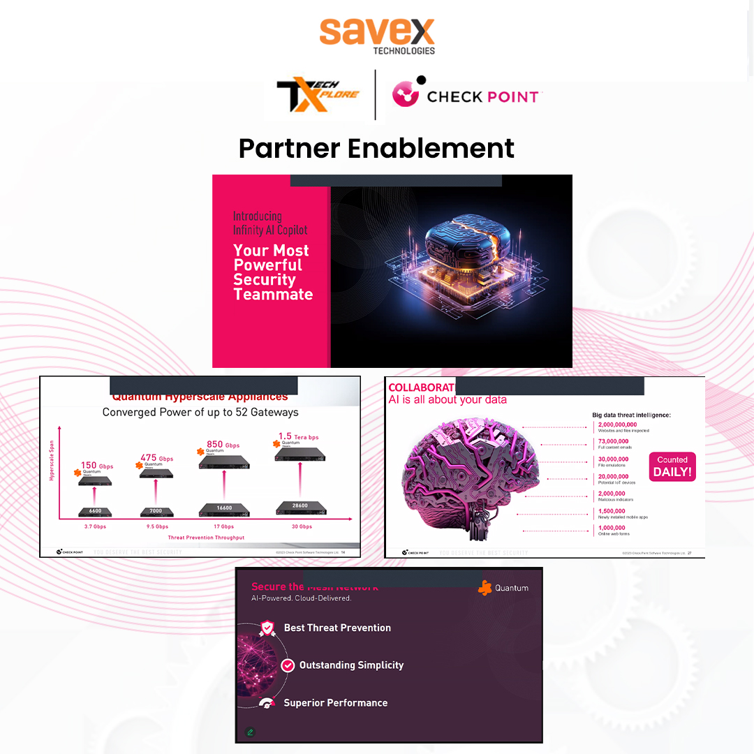 SavexTechnology's tweet image. Thank you to our partners for joining the Check Point Quantum webinar! We appreciate your participation and valuable insights. Special thanks to Naveen Kumar for enriching the session with his expertise.

#Savex #CheckPointQuantum #CybersecuritySolutions #PartnerWebinar