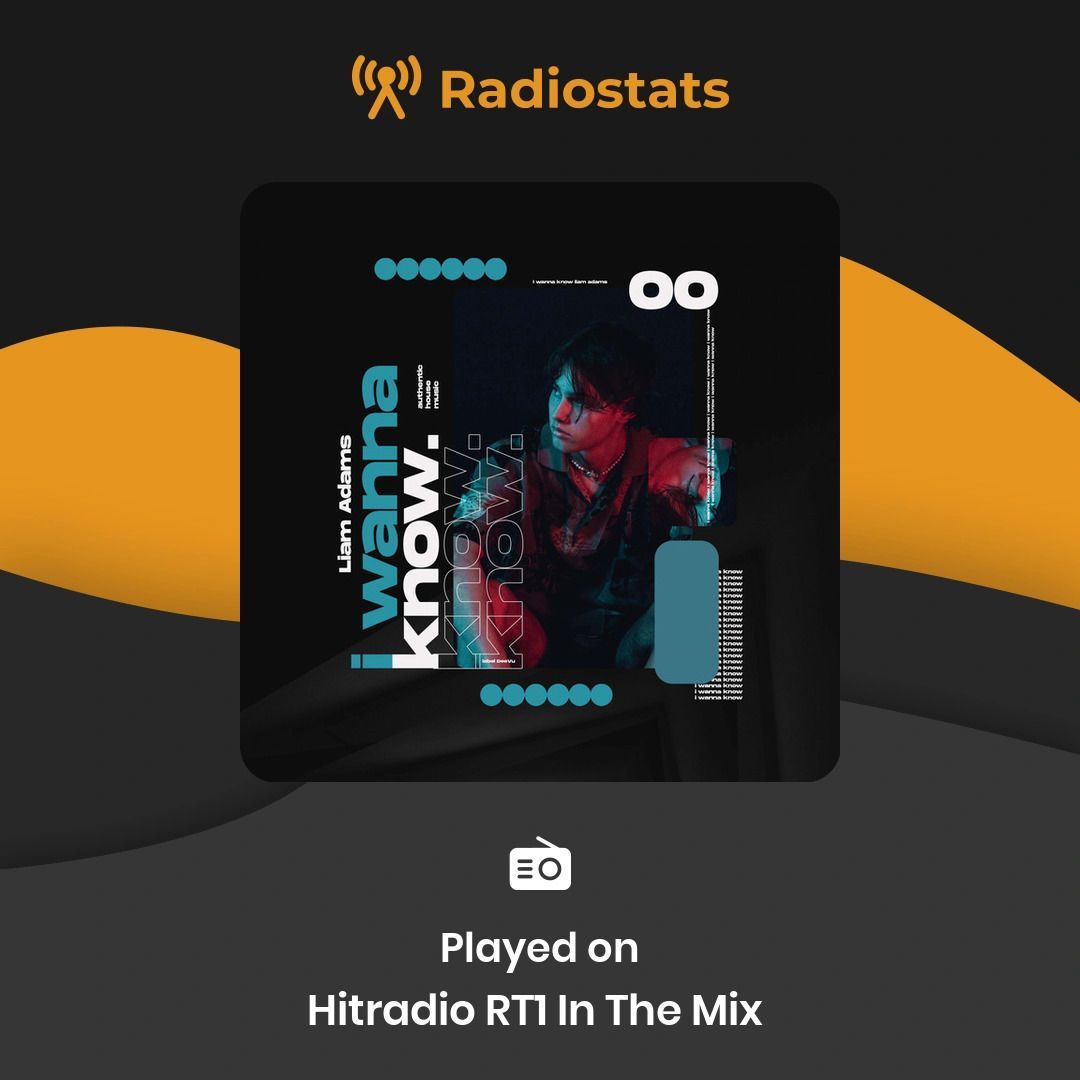 deevurecords's tweet image. HAPPY FRIDAY ! Liam Adams&apos; track &quot;I Wanna Know&quot; has been played on Hitradio RT1 In The Mix Augsburg (Germany), gaining airplay and promotion in Germany. #MusicPromotion #InternationalRecognition #TalentShowcase