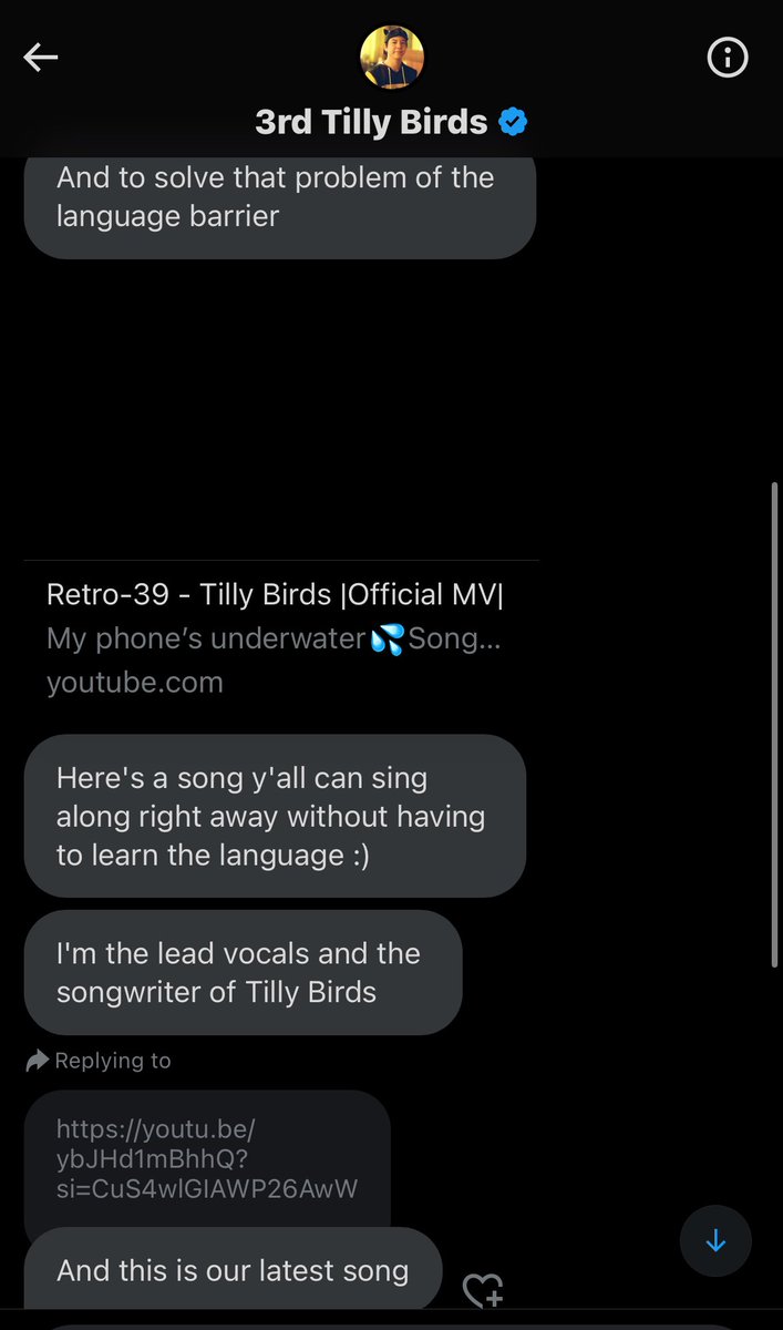 farmir's tweet photo. guys this tweet somehow has reached to @2nd__4th himself 😭🙏🏻😭🙏🏻😭😭😭🙏🏻 ok so here’s a psa for everyone: TILLY BIRDS JUST RELEASED A NEW SONG AND IT’S FULL IN ENGLISH!!! go go go!!! no more language barrier excuse!!!! https://t.co/D2nlUaYfxQ https://t.co/XqA0JzBZNT