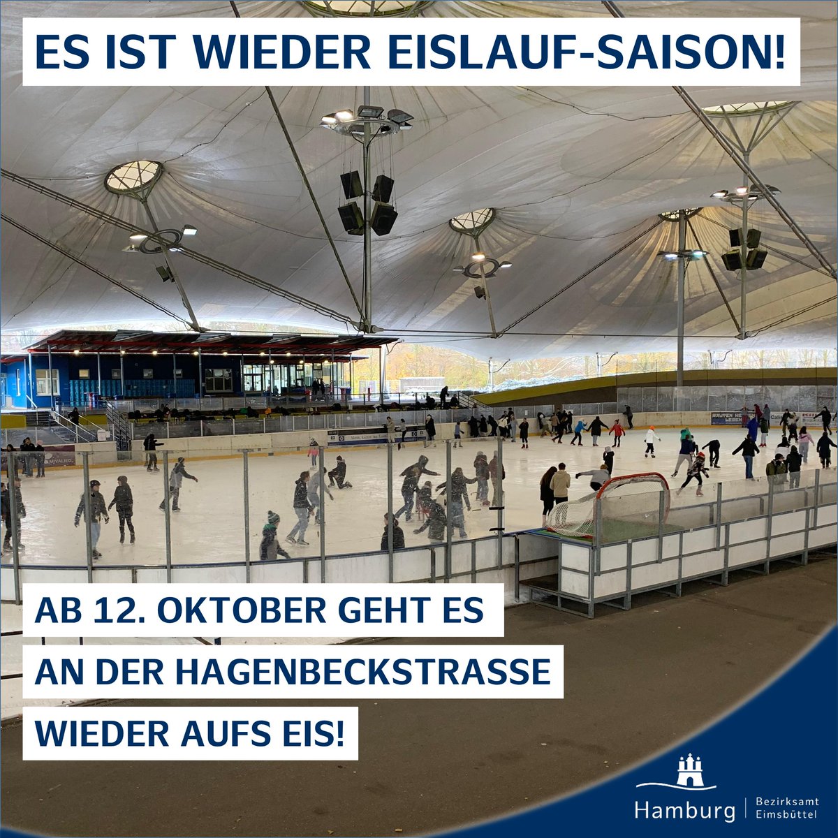 Morgen geht's los: Die #Eislauf-Saison in #Stellingen beginnt!
#Schlittschuhlaufen #Kunsteisbahn #SportparkEimsbüttel #Hagenbeckstraße
hamburg.de/politik-und-ve…