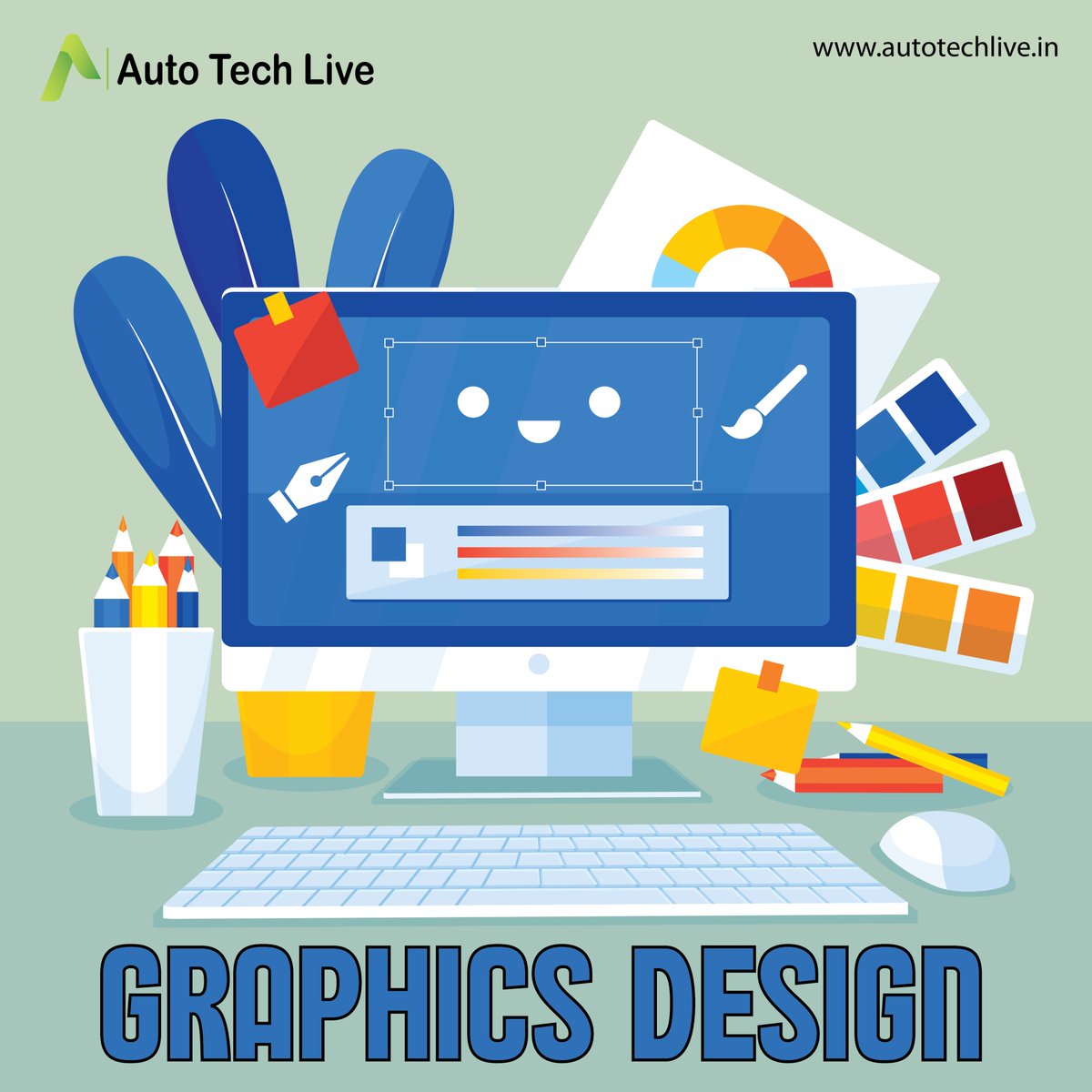 autotechlive's tweet image. 🎨 Get stunning designs with Auto Tech Live’s graphic design services! From logos to digital graphics, we make your brand shine. Learn more 👉 autotechlive.in
.
.
#GraphicDesign #CreativeSolutions #AutoTechLive #BrandIdentity