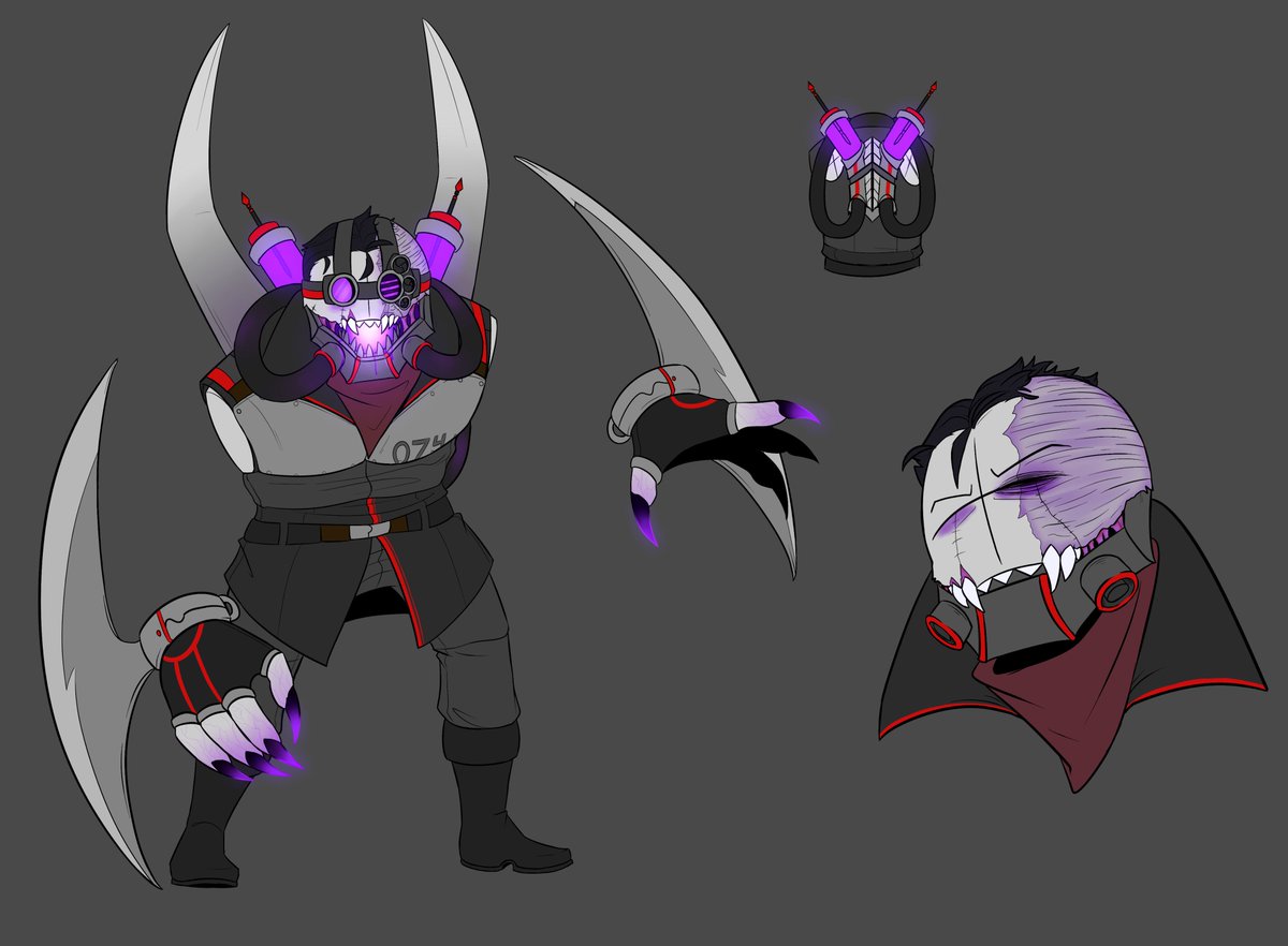 TemporalCrow's tweet photo. Meet Zero, a MAG who was experimented on with dissonance. His body was engineered to be semi-resilient to dissonant effects, so he hasn't lost his mind.. yet.

The injectors in his back allow dissonance to flow through his body as a boost in power if need be. #madnesscombatoc https://t.co/8f4nlDhUIU