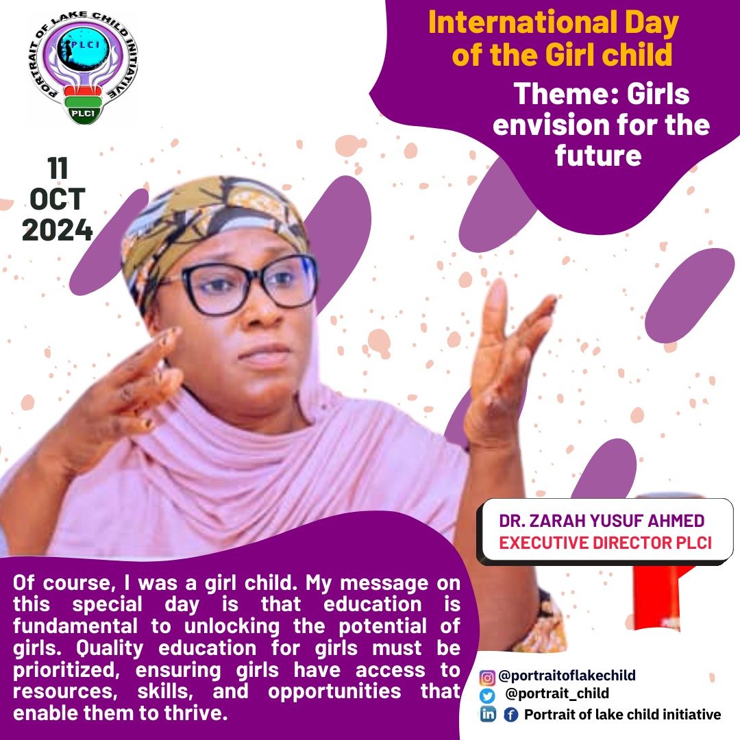 A Girl Child is a precious gift to Mankind
Happy #InternationalDayOfTheGirlChild 
2024
Theme: Girls' vision for the future.'