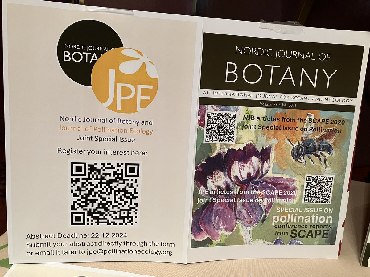 Nordic Journal of Botany (@nordicjbotany) on Twitter photo At #SCAPE2024, you can already now register your interest for the joint special issue with <a href="/JPE12328968/">JPE - Journal of Pollination Ecology</a> inviting all conference participants (and your colleagues!) to submit your abstract! <a href="/SCAPE_Poll_Ecol/">SCAPE Pollination Ecology</a> At #SCAPE2024, you can already now register your interest for the joint special issue with <a href="/JPE12328968/">JPE - Journal of Pollination Ecology</a> inviting all conference participants (and your colleagues!) to submit your abstract! <a href="/SCAPE_Poll_Ecol/">SCAPE Pollination Ecology</a>