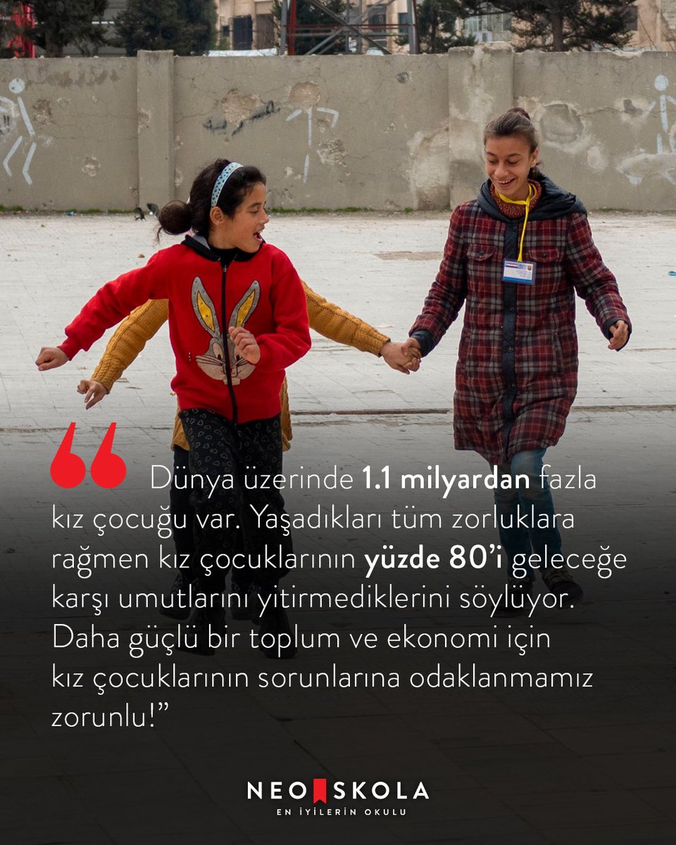 UNICEF'ın Mutluluğun Peşinde raporuna göre kız çocukları hayallerinden asla vazgeçmiyor! Onların ihtiyaçlarını dinlemek ve yanıt vermek hepimizin görevi. 

#dünyakızçocuklarıgünü #girlsvisionforthefuture #unicef