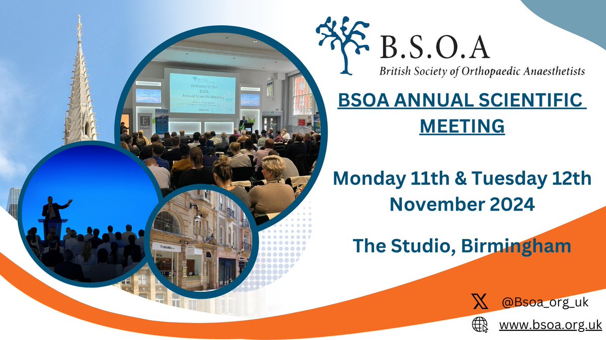 Only one month to go until the BSOA Annual Scientific Meeting 2024, don't miss out on your chance to register to attend and listen to some brilliant speakers.  

Register here: emdevents.eventsair.com/bsoa-2024/regpg 

We look forward to seeing you next month in Birmingham!  

#BSOA2024 #ASM
