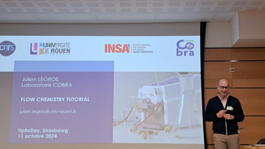 DonnardMorgan's tweet image. Wonderful 1rst session around flow chemistry at the TIPEX day focusing on new technologies at the university of Strasbourg.