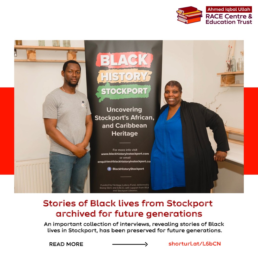 Excited to share that the Black History Stockport Collection GB3228.98 is now fully catalogued and available at the RACE Centre! We’re proud to have supported this project, and we'll help transfer it to Stockport Archives once their new site opens. #BlackHistory #RACECentre