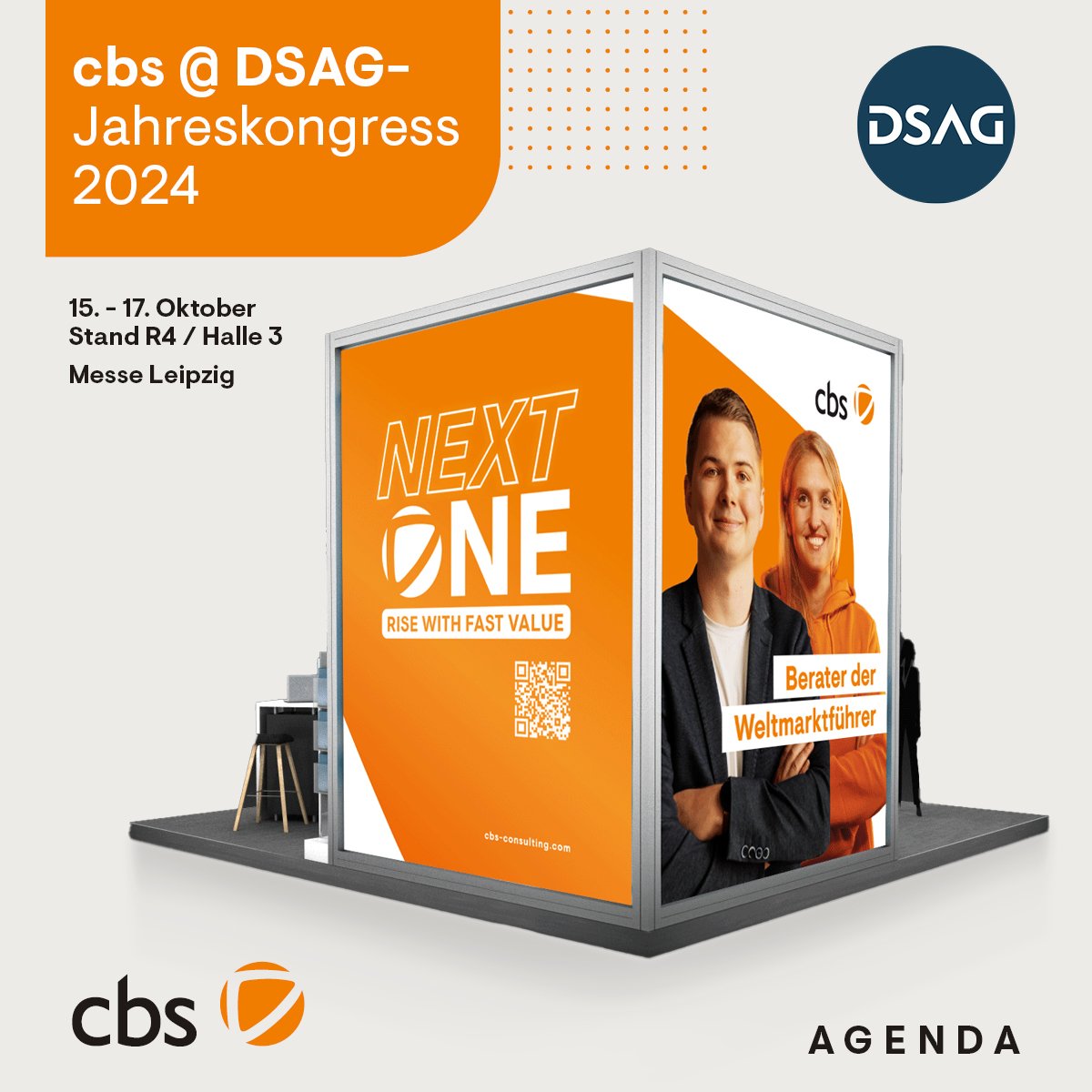 Der #DSAG Jahreskongress wird orange. Erleben Sie die nächste Generation der #SAP Business #Transformation.  In Vorträgen von und mit unseren Kunden und am cbs Stand.
