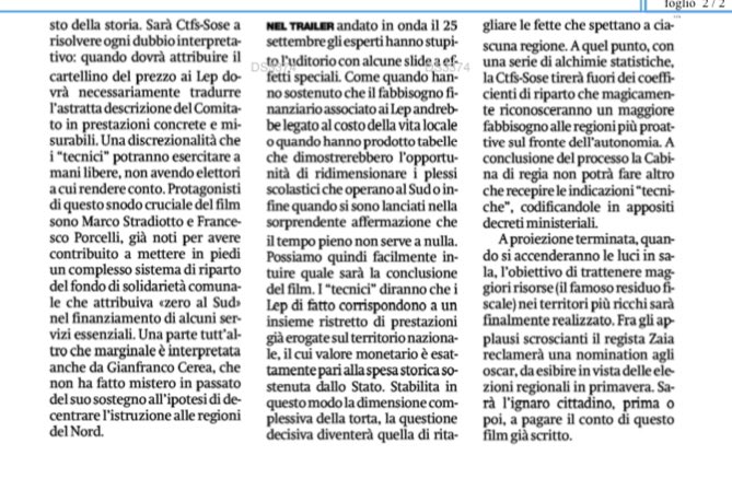 profgviesti's tweet image. Bravissimo Fumagalli su @ilmanifesto 

Illustra molto bene la logica della Commissione Cassese nella definizione dei LEP e il ruolo di alcuni dei suoi esponenti 

Spiega in che modo anche attraverso i LEP si può ottenere la #secessionedeiricchi