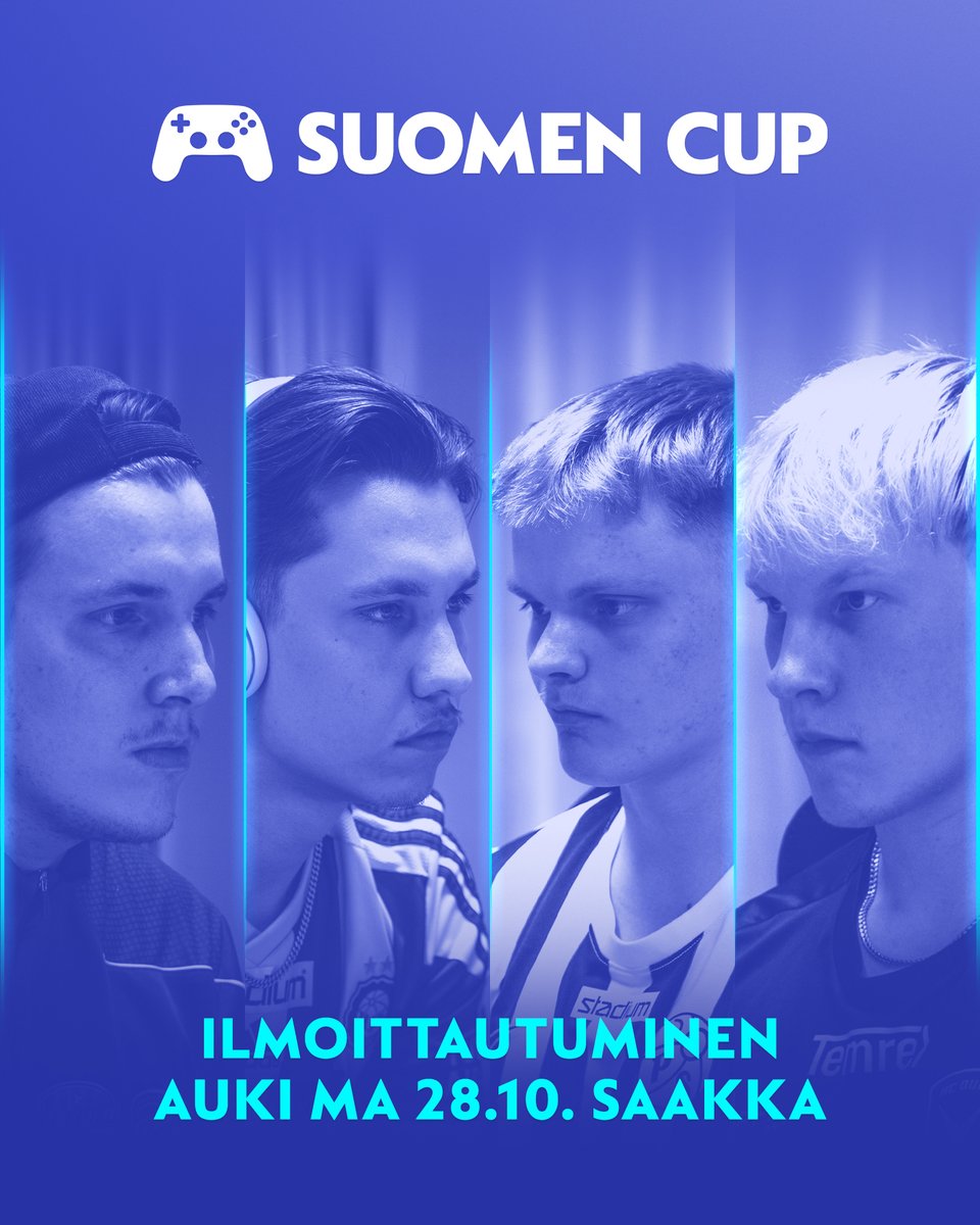 Eiköhän laiteta uusi kausi käyntiin! 🫡

E-jalkapallon Suomen Cupin ilmoittautuminen on 𝙉𝙔𝙏 auki! 

Lisätietoja: palloliitto.fi/ajankohtaista/…

#EAFC25 #Esportsfi #SuomenCup