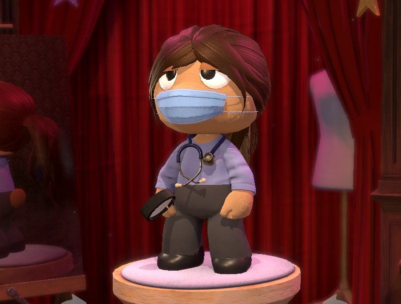 RestitchedGame's tweet photo. Dr. Teddy makes loads of money restitching her patients. Some might say she’s a paws-fessional at it... 🥁🦗🦗 

Anyway, this outfit is bear-y cute! 🤭🥰 We can’t wait to see what combinations you’ll make in #Restitched 🪡 https://t.co/P7hbrGHYB8