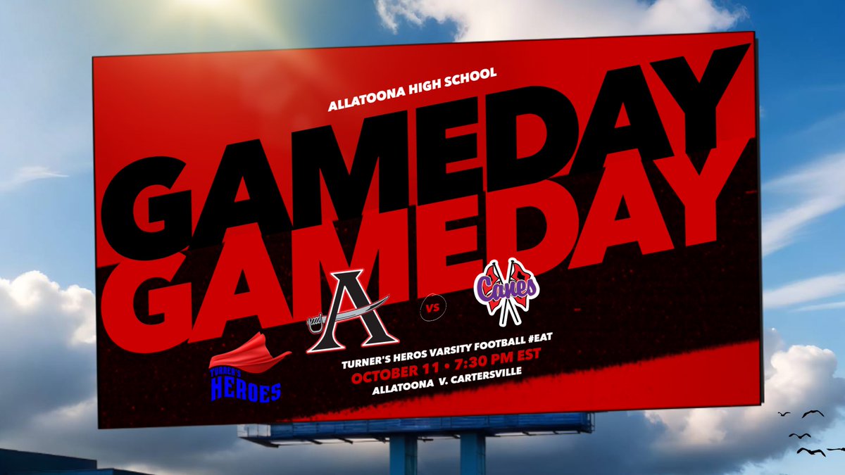 Allatoona Football (@ahsbucsfootball) on Twitter photo It’s Game Day Bucs!!! Time to #EAT!!!!
Turners Heroes Night!!!
<a href="/turnersheroes/">Turner’s Heroes</a> <a href="/allatoona_hs/">Allatoona High</a> <a href="/toona_athletics/">Allatoona Athletics</a> <a href="/CoachBrad_Smith/">Brad Smith</a> <a href="/RecruitGeorgia/">Recruit Georgia</a> <a href="/NEGARecruits/">Northeast Georgia Recruits</a> <a href="/NwGaFootball/">NwGa Football</a> <a href="/RustyMansell_/">Rusty Mansell</a> <a href="/CJacksonPRZ/">Connor Jackson</a> <a href="/GAVarsityRivals/">GaVarsity</a> It’s Game Day Bucs!!! Time to #EAT!!!!
Turners Heroes Night!!!
<a href="/turnersheroes/">Turner’s Heroes</a> <a href="/allatoona_hs/">Allatoona High</a> <a href="/toona_athletics/">Allatoona Athletics</a> <a href="/CoachBrad_Smith/">Brad Smith</a> <a href="/RecruitGeorgia/">Recruit Georgia</a> <a href="/NEGARecruits/">Northeast Georgia Recruits</a> <a href="/NwGaFootball/">NwGa Football</a> <a href="/RustyMansell_/">Rusty Mansell</a> <a href="/CJacksonPRZ/">Connor Jackson</a> <a href="/GAVarsityRivals/">GaVarsity</a>