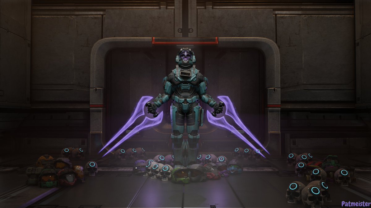 - Haunted Headsman -
Seems like this ghostly apparition likes taking the helmets of unsuspecting foes, as well as hoarding oddball skulls.

[Rendered in Blender 4.0, Assets from the Halo Archive Discord]
#HaloSpotlight #Halo #HaloStudios
