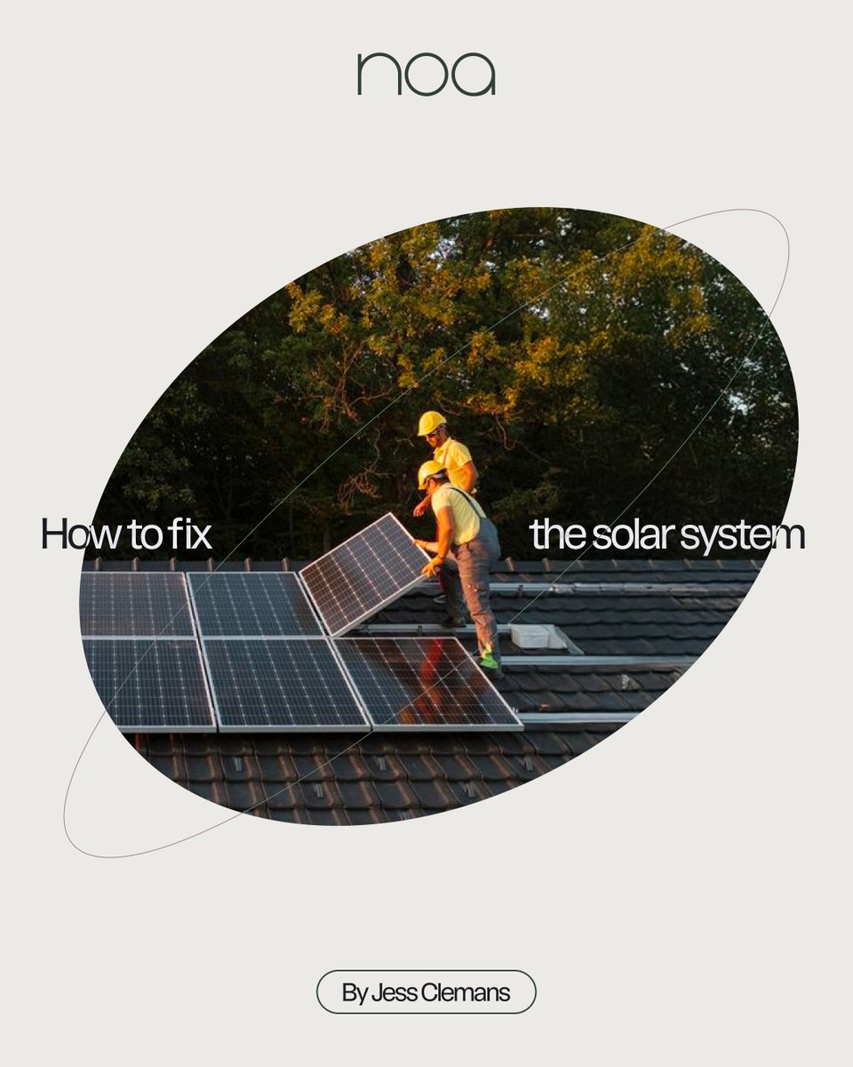 How can we accelerate the uptake of renewable energies like solar? ☀️

<a href="/JessClemans/">jess clemans</a>, Investor at noa, explores the solar system in detail, breaking down the problem with solar installations and analysing potential solutions 🔎

Read his latest insight piece to find out more 👇