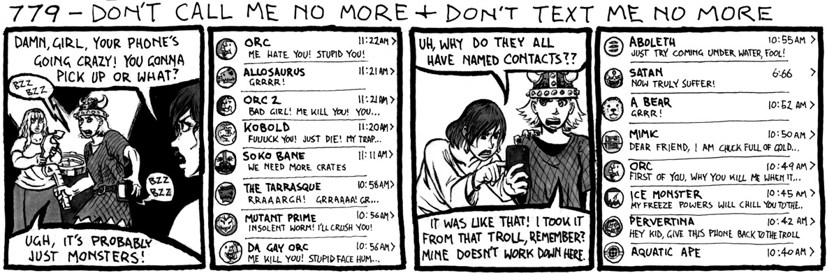 Irritabilitybot's tweet image. 779 - Don't Call Me No More + Don't Text Me No More