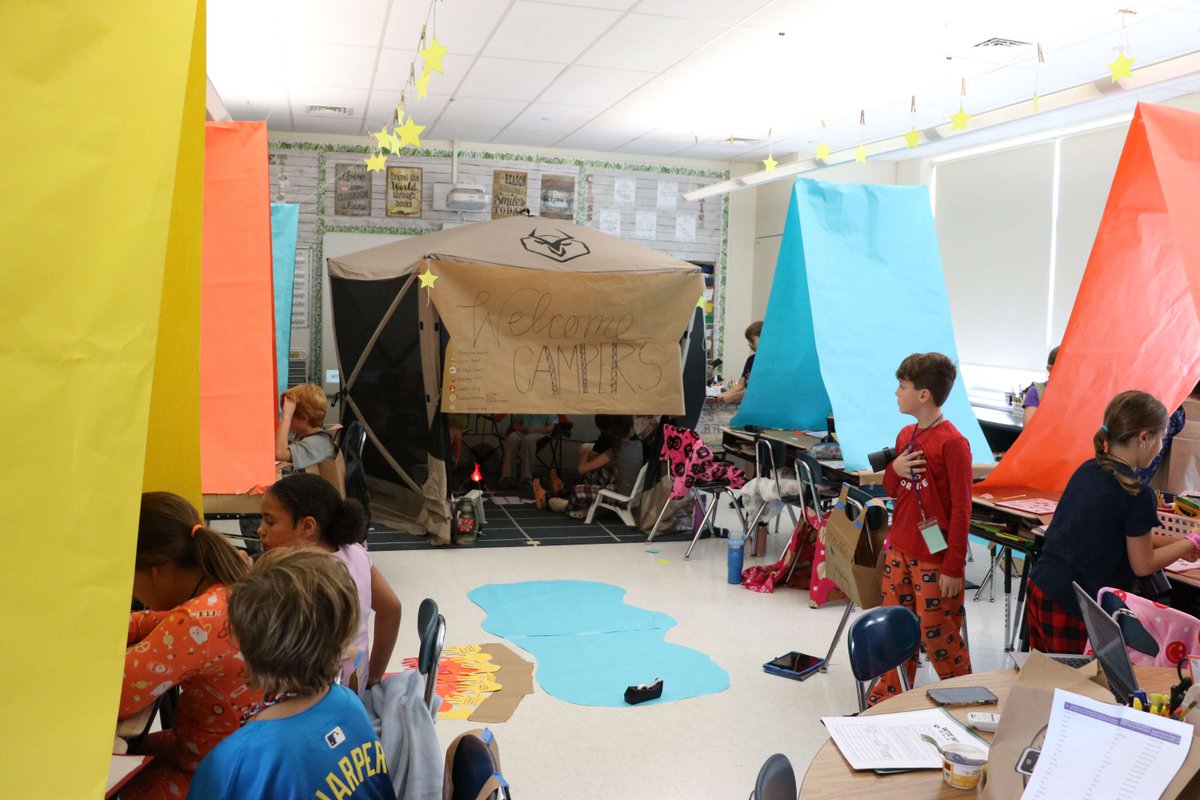 Math Camp Out at WTE! 🏕️
4th graders went on a camping adventure—right in the classroom! Thanks to WTE's PTO, the room became an awesome campsite. Students solved problems by the 'campfire' and made math 's'more' exciting! #WCASDWay #Inspire