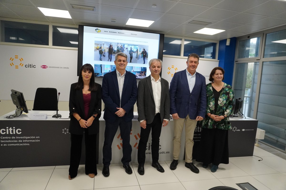 citicresearch's tweet photo. 🌟 Hoxe no #CITIC presentouse #AtendisVR, un proxecto de realidade virtual para estimular cognitivamente a persoas maiores e persoas con discapacidade intelectual.
➡️Desenvolto pola @FundacionAdcor co apoio de @axenciaGAIN #InnovaPeme2023
Máis info 🤖🔗https://t.co/E2rGqr2son https://t.co/hd7SdiuOo9