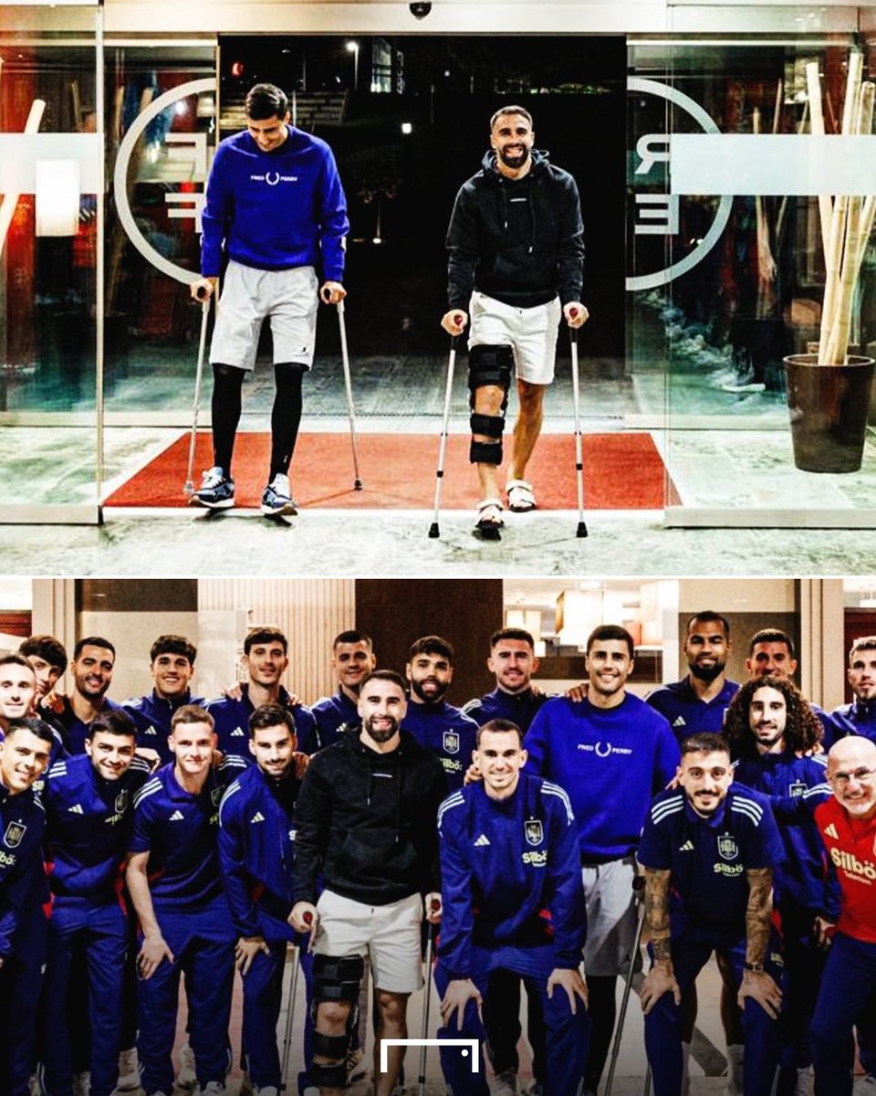 GOAL_ID's tweet image. Rodri dan Dani Carvajal saat berkunjung ke kamp latihan tim nasional Spanyol 🇪🇸

Dua pemain ini tengah memulihkan diri dari cedera jangka panjang setelah melalui musim lalu yang sangat cemerlang 🏆

#Spanyol