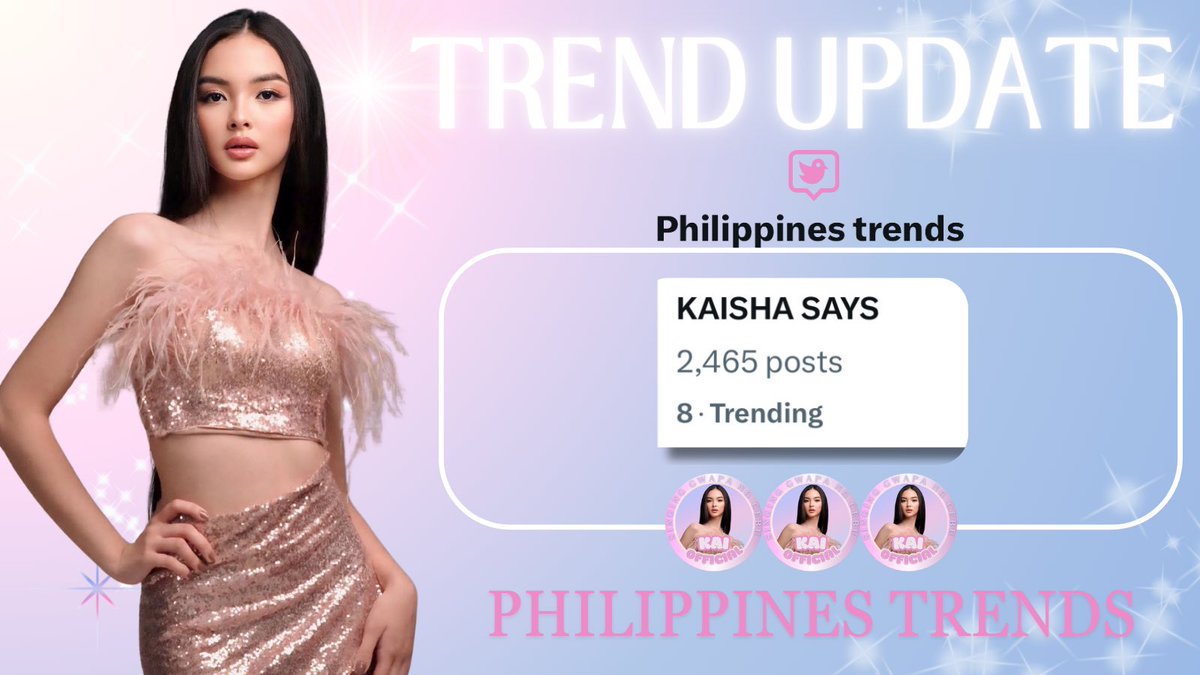 [TREND UPDATE]

Keep on tweeting KAImates!  We are now trending nationwide! 

Goal: forty thousand no. of tweets

Please keep the fresh tweets coming and aim for the top spot.

KAISHA SAYS

#PBBGen11Message | <a href="/PBBabscbn/">Pinoy Big Brother</a>