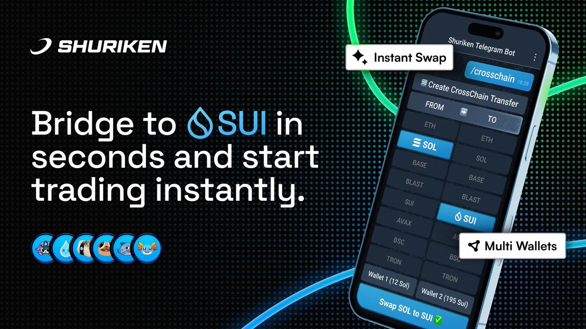 Need to move funds fast?

Bridge to any chain, including Sui

Trade with ease using our multi-wallet feature 🥷