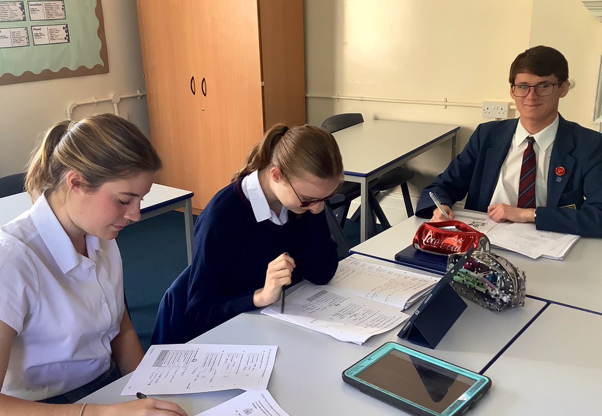 StNicksLang's tweet photo. 🇫🇷 #StNicksFrench Year 11 pupils working in teams to revise for their listening and reading papers today, sharing tips on tackling each question 🏆
#StNicksUpper #StNicksFutureSuccess https://t.co/wSYmHbudhK