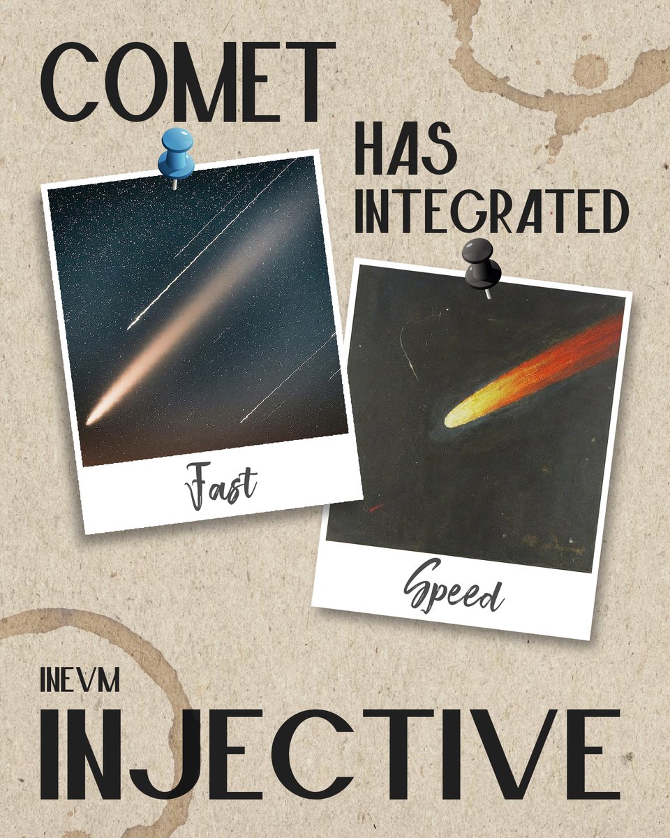 Maslyuk_01's tweet photo. 🌤️So friends, I have great news!
💫A couple days ago @Comet_Protocol integrated
@injective 's #InEVM network on their platform
⭐️You can now use #InstantGas on the InEVM
network. Comet is a seamless interconnect
aggregator for Ethereum and all Layer 1
🔗try it now - https://t.co/PuCItaVLSI