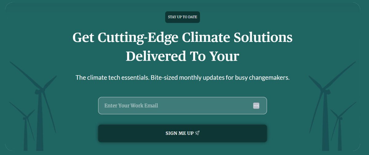 Sign up to the ClimateSort newsletter and get monthly updates on #ClimateTech essentials. climatesort.com