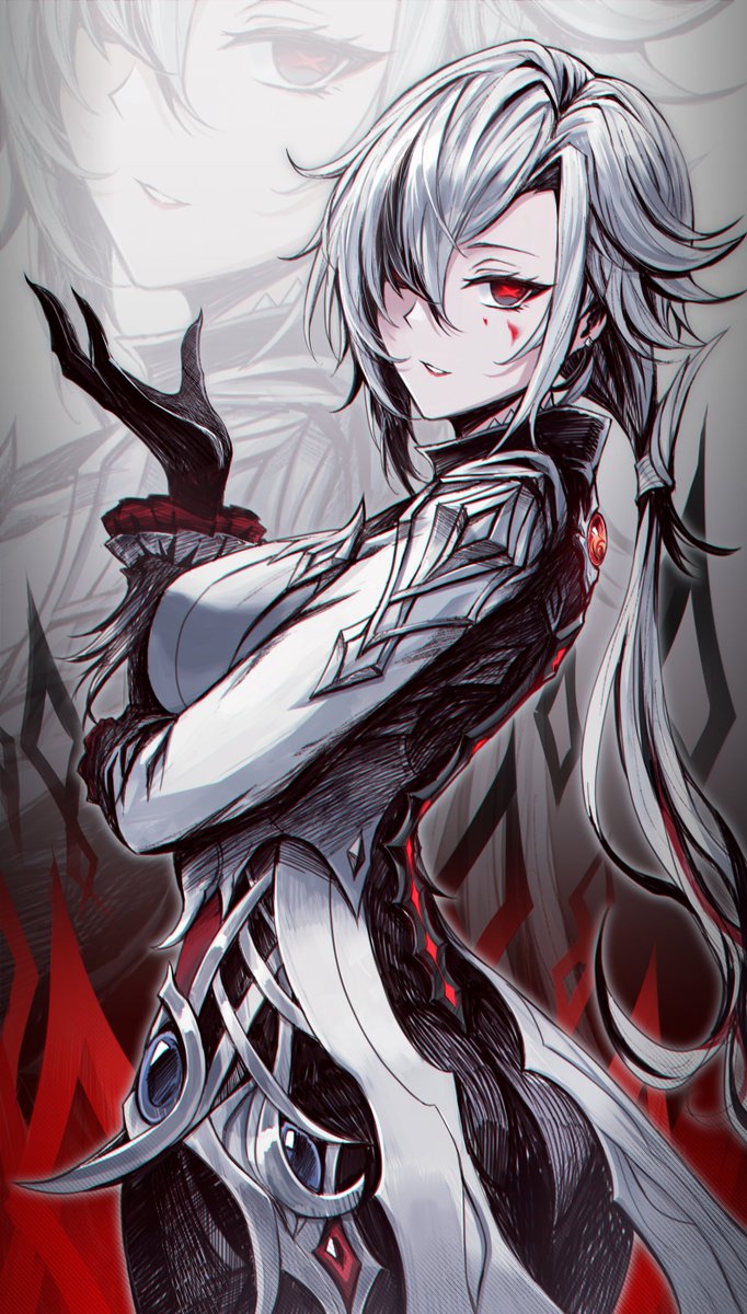 Arlecchino from Genshin Impact.