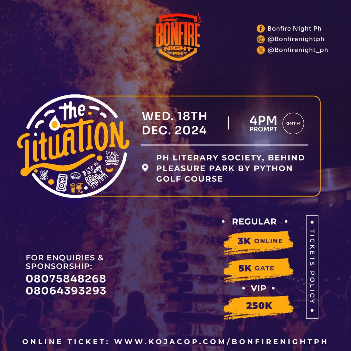 ejirowills's tweet photo. It’s about that time of the year! Tickets are now available for purchase. 
#bonfirenightph2024 #thelituation https://t.co/X99TTUG5bb
