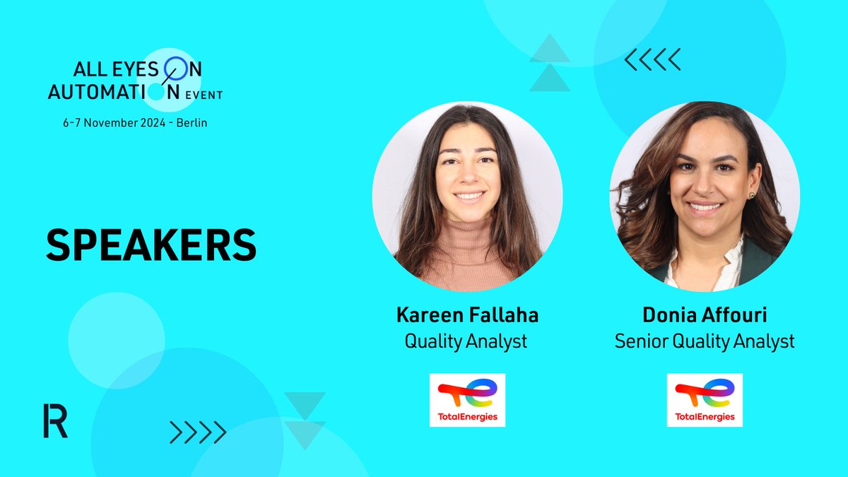 Donia Affouri &amp; Kareen Fallaha, quality analysts from <a href="/TotalEnergies/">TotalEnergies</a>, will be taking the stage at #AllEyes24! Their expertise in test automation and software quality improvement is legendary. Secure your spot for free with code VIPFREE at checkout&gt; zurl.co/aXGM