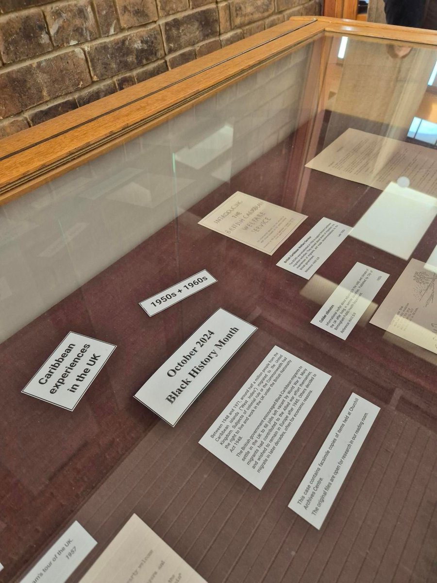 October is #BlackHistoryMonthUK!

Head to Churchill College dining hall entrance to see our new exhibition about modern Black British history (featuring items from the archives).

#BlackHistoryMonth
