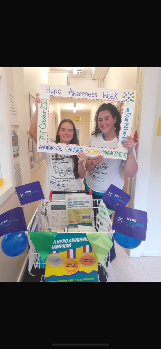 This week we have been out and about our hospitals promoting hypo awareness week, these lovely two are Imogen &amp; Jodie #HAW24 #diabetes <a href="/WWLNHS/">WWL NHS</a> <a href="/Kim_Whiteside/">Kim Whiteside</a> <a href="/WWLDiabetesComm/">WWL Community Diabetes And DESMOND Team</a> <a href="/k_mantron/">Kevin Parker-Evans (He/Him)</a> <a href="/OllertonAn71577/">Anne Ollerton</a>