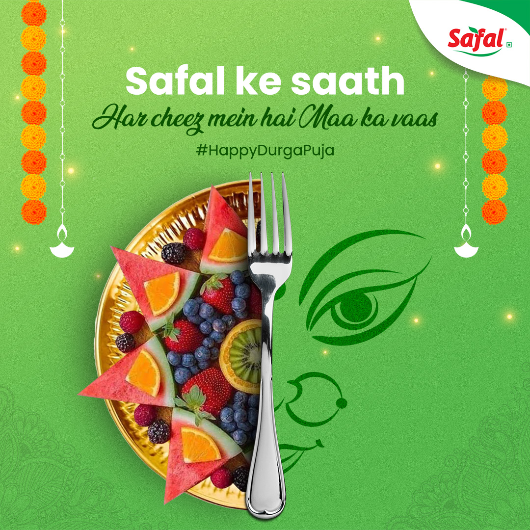 Bringing home Safal's freshness is bringing home the spirit of Pujo. Let's celebrate with nature's best!​ ✨
​​
#SafalFresh #SafalStores #DurgaPuja