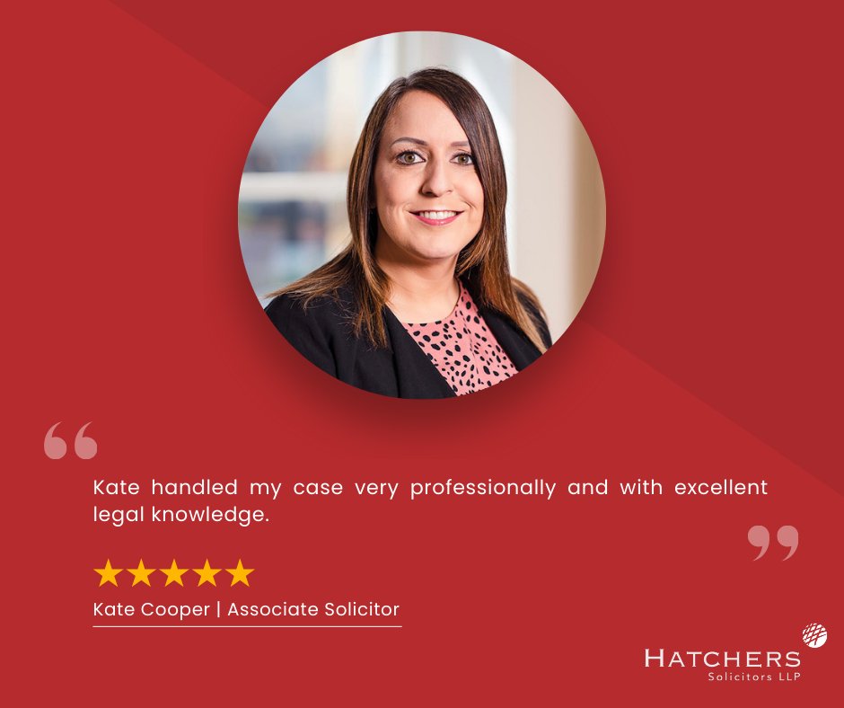 Congratulations to Kate Cooper, Associate Solicitor in our Crime Team, on receiving another 5-star client review ⭐️⭐️⭐️⭐️⭐️
 
“My recent experience with Kate Cooper at Hatchers Solicitors was great. Kate handled my case very professionally and with excellent legal knowledge.”