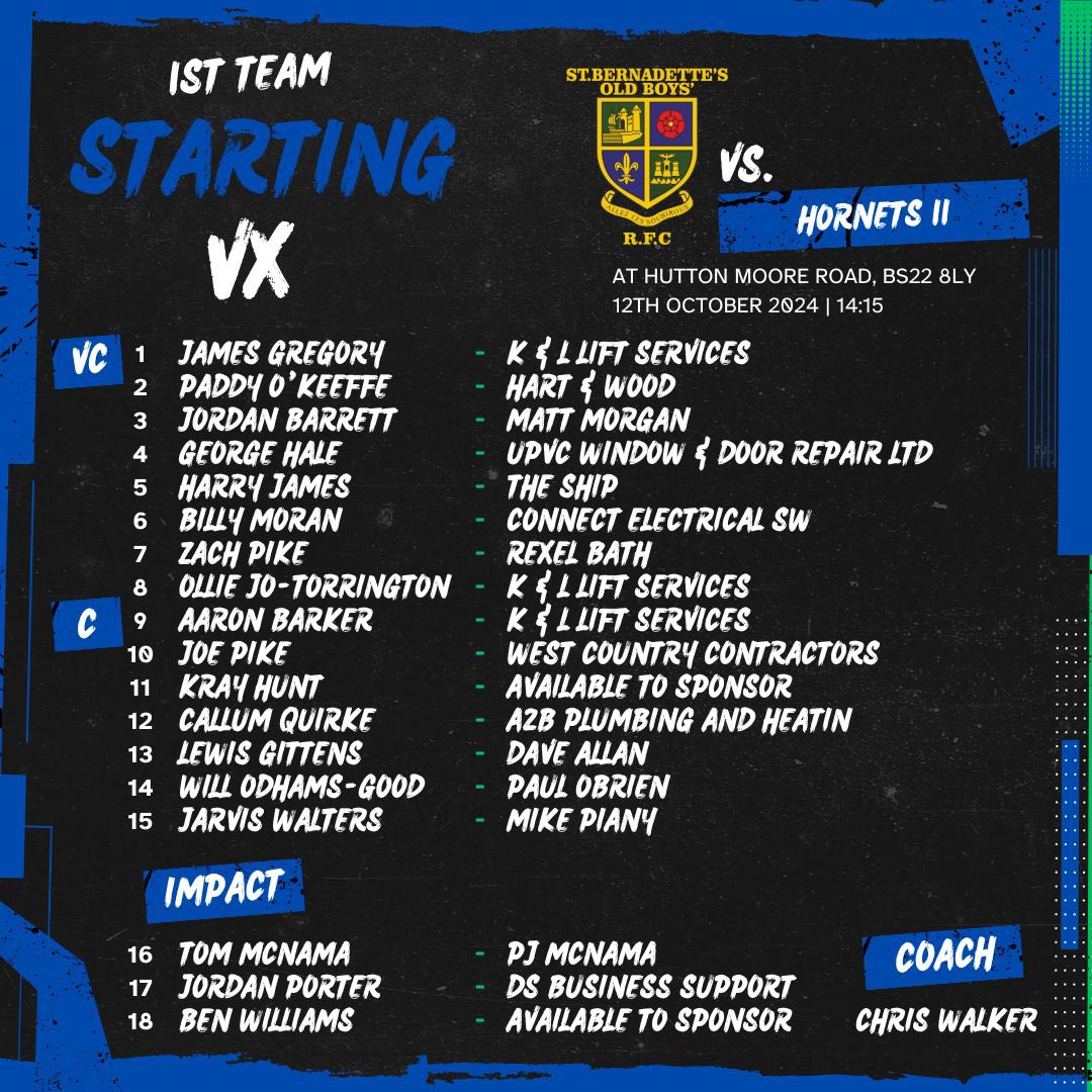 St Bernadettes OB RFC tweet media