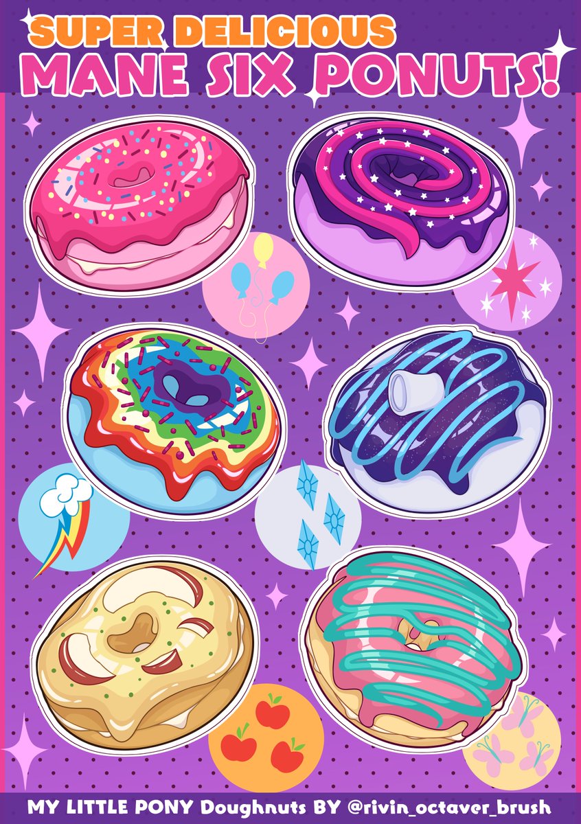 PONE177's tweet photo. Super Delicious Mane SIX Ponuts!🥯
(Final Design | Sticker Sheet)

Will be available at CF19 ~ Paramaso (E 21-E22)
ICE BSD https://t.co/vNM9d76OA8
