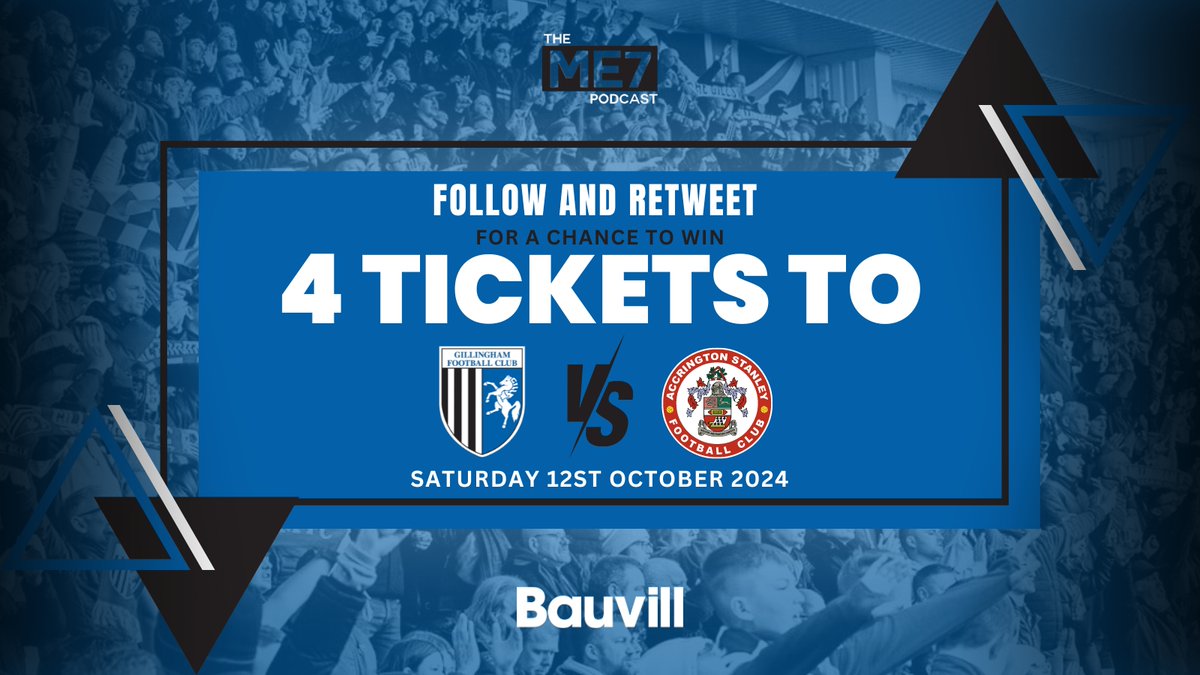 GIVEAWAY

In partnership with our friends at <a href="/bauvill/">Bauvill</a>, we are giving away FOUR tickets to tomorrow's game against Accrington! 

To win:

Simply follow us &amp; <a href="/bauvill/">Bauvill</a> 
Retweet this post 

Winner to be picked later today!