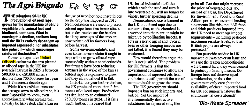 United Oilseeds (@unitedoilseeds) on Twitter photo Wonky link in yesterday's post, The current #OSR plight gets a mention on page 14 of <a href="/PrivateEyeNews/">Private Eye Magazine</a> Please continue to spread the word & use #OSRReboot Together we can make a difference #FoodSecurity #UnitedVoices Wonky link in yesterday's post, The current #OSR plight gets a mention on page 14 of <a href="/PrivateEyeNews/">Private Eye Magazine</a> Please continue to spread the word & use #OSRReboot Together we can make a difference #FoodSecurity #UnitedVoices