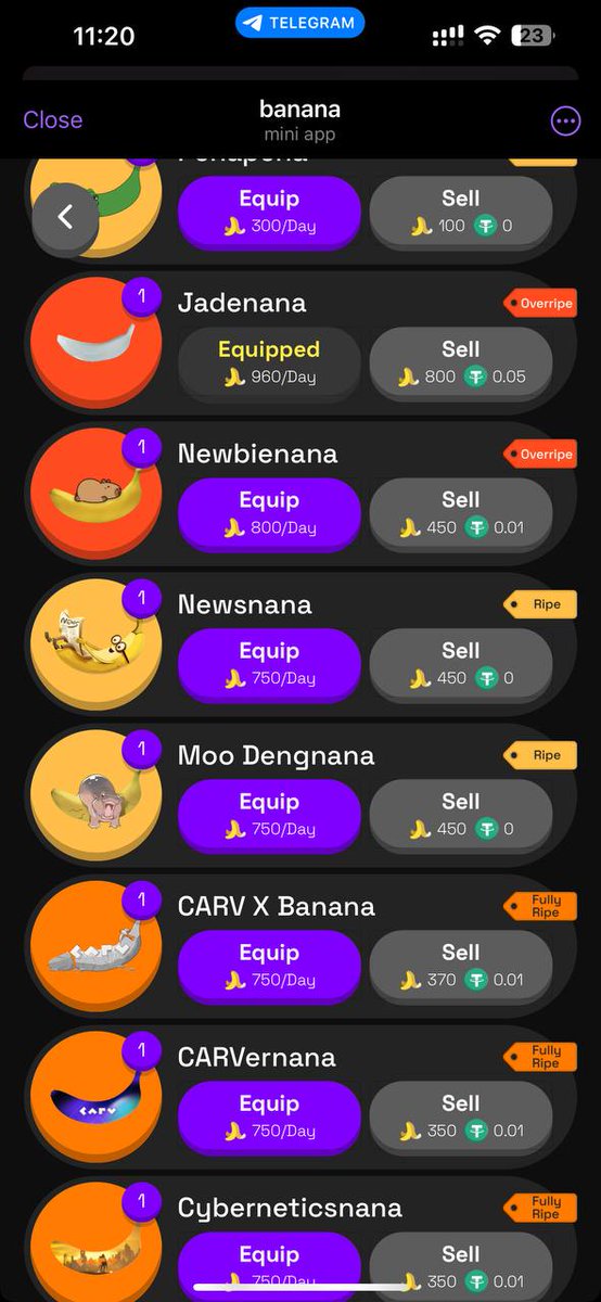 BANANA by <a href="/carv_official/">CARV</a> 
#CARV #Banana donttttt stop farming and harvest