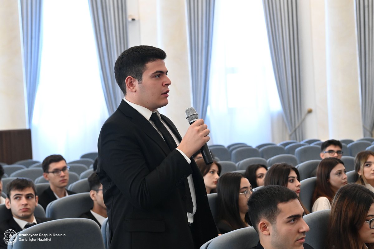 Our introductory meeting took place with MFA Spokesperson <a href="/Aykhanh/">Aykhan Hajizada</a> and we had a fruitful discussion over the activities of <a href="/AzerbaijanMFA/">MFA Azerbaijan 🇦🇿</a> and the volunteer program for 2024–2025 term.
 
Looking forward to take part in the volunteer program and do an internship at <a href="/AzerbaijanMFA/">MFA Azerbaijan 🇦🇿</a>.