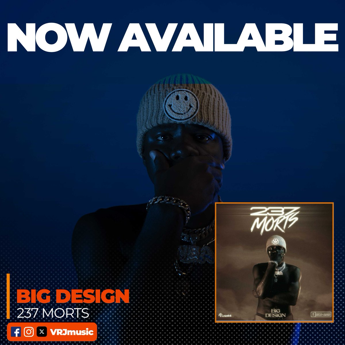 VRJmusic's tweet photo. BRAND NEW/:
BIG DESIGN - 237 Morts
Dispo sur VRJmusic ▶︎▶︎▶︎ https://t.co/OBOkqUCHKB
#VRJmusic https://t.co/GpWWLHOkvY