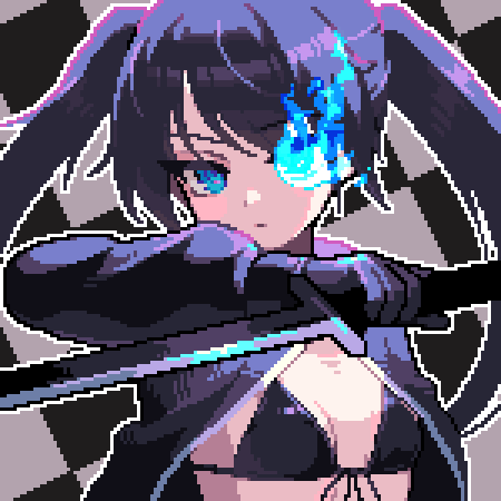 #ブラックロックシューター
#pixelart #ドット絵