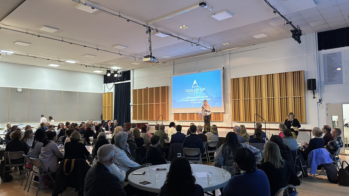HeadSDG's tweet photo. A fantastic evening with our parents & Dr Kathy Weston @Parentengage last night - relevant, useful advice on supporting teens & developing relationships -  evidence based & practical. I took much on board as a parent of teens & a teacher. Thank you to all who joined - we enjoyed our round table discussion @SydenhamHigh #partnerships