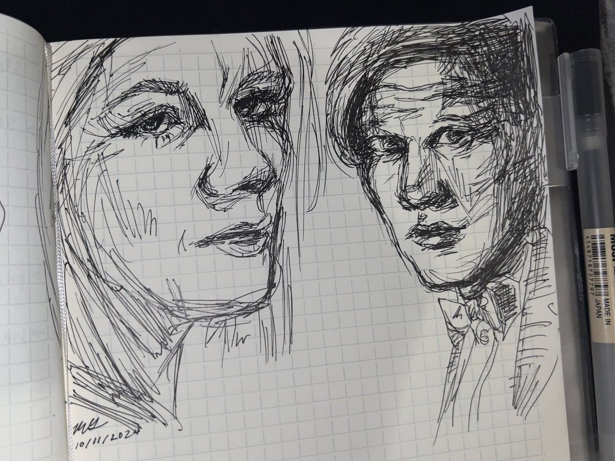 marslefrog's tweet photo. Quick scribble of the 11th and 13th doctor bc i need to doodle more often with reckless abandon https://t.co/XFWPWaH4DM
