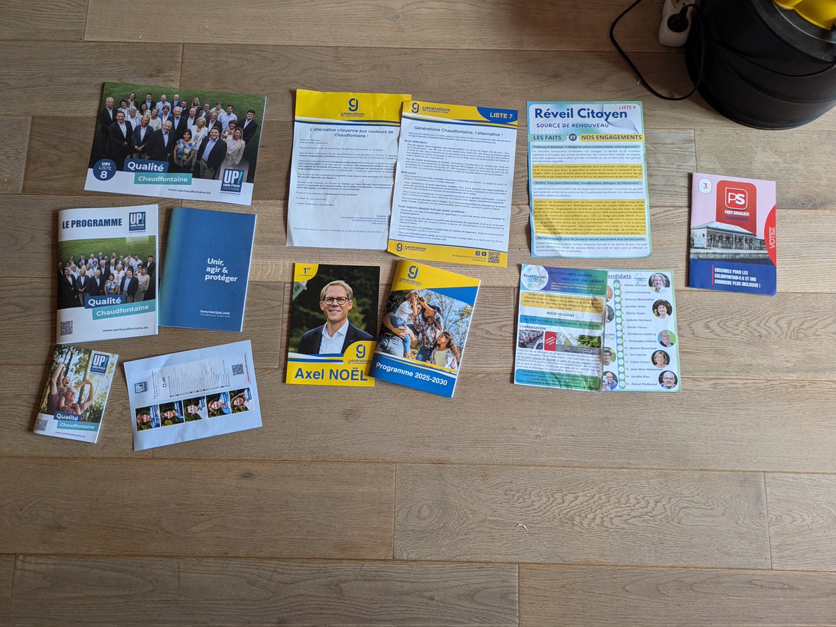 herbeupat's tweet photo. Voici la quantité ahurissante de publicité que j'ai reçue pour les élections #communales 🤯
Vive la pollution électorale à #Chaudfontaine... https://t.co/3NI3CTyyo8